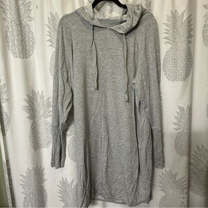 Athleta Light Gray Sweatshirt Dress
